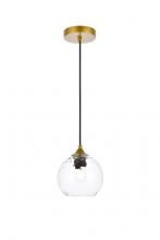  LD2280BR - Cashel 6 Inch Brass Pendant