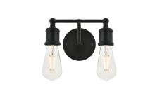  LD4028W9BK - Serif 2 Light Black Wall Sconce