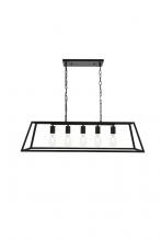  LD4061D38BK - Resolute 5 Light Black Pendant