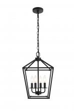  LD511H20BK - Gage 12 inch Lantern Pendant in Black