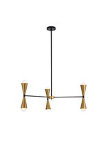  LD650D34BRK - Cade 34 Inch Pendant in Black and Brass