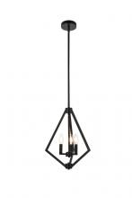  LD7061D14BK - Irina 3 Lights Pendant in Black