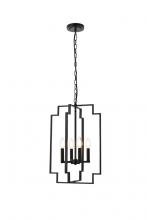  LD7066D14BK - Rosenfeld 4 Lights Pendant in Black