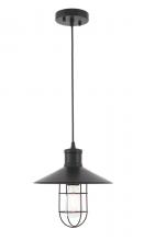  LD7505BK - Flaneur 1 Light Black Pendant