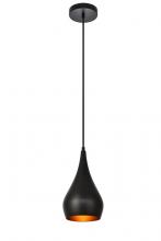  LDPD2001 - Nora Collection Pendant D6in H11.5in Lt:1 Black Finish