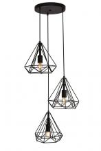  LDPD2091 - Jago Collection Pendant D18.1 H24.3 Lt:3 Black Finish