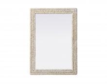  MR4A3042LN - Rectangle Cornhusk Mirror 30x42 in Linen White