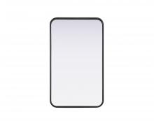  MR8A1830BLK - Contour Metal Rectangle Mirror 18x30 in Black