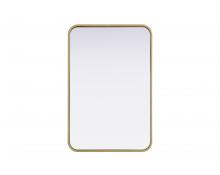  MR8A2030BRA - Contour Metal Rectangle Mirror 20x30 in Brass