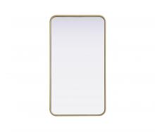  MR8A2036BRA - Contour Metal Rectangle Mirror 20x36 in Brass