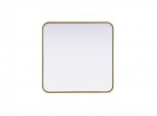  MR8A2424BRA - Contour Metal Square Mirror 24x24 in Brass