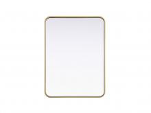  MR8A2432BRA - Contour Metal Rectangle Mirror 24x32 in Brass