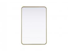  MR8A2436BRA - Contour Metal Rectangle Mirror 24x36 in Brass