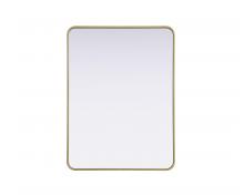  MR8A3040BRA - Contour Metal Rectangle Mirror 30x40 in Brass