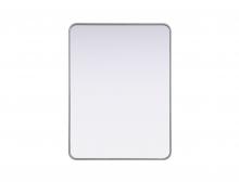  MR8A3040SIL - Contour Metal Rectangle Mirror 30x40 in Silver