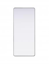  MR8A3272SIL - Contour Metal Rectangle Mirror 32x72 in Silver