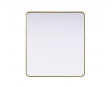  MR8A3640BRA - Contour Metal Rectangle Mirror 36x40 in Brass