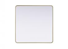  MR8A4242BRA - Contour Metal Square Mirror 42x42 in Brass