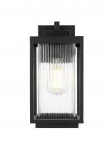  OD308W13BK - Ludlow 7 inch Outdoor Pendant in Black