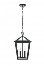  OD334H19BK - Frankford 7 inch Outdoor Pendant in Black