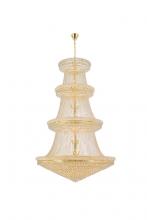  V1800G62G/RC - Primo 56 Light Gold Chandelier Clear Royal Cut Crystal