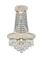  V1800W12SC/RC - Primo 4 Light Chrome Wall Sconce Clear Royal Cut Crystal