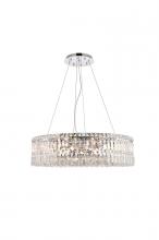  V2030D28C/RC - MaxIme 12 Light Chrome Chandelier Clear Royal Cut Crystal