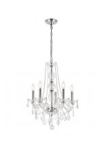  V7855D21C/RC - Verona 5 Light Chrome Chandelier Clear Royal Cut Crystal