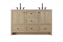  VF2854DMW - 54 inch Double Bathroom Vanity In Mango Wood