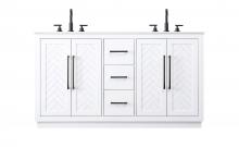  VF29060DWH - 60 inch Double Bathroom Vanity in White