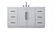  VF29060GR - 60 inch Single Bathroom Vanity in Grey