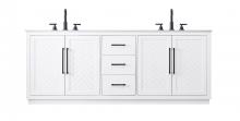  VF29084DWH - 84 inch Double Bathroom Vanity in White