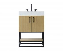  VF29224MHB - 24 inch Single Bathroom Vanity in  Honey Brown