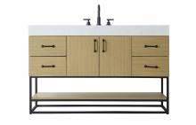  VF29254MHB - 54 inch Single Bathroom Vanity in Honey Brown