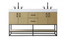  VF29260DMHB - 60 inch Double Bathroom Vanity in Honey Brown