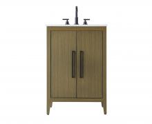  VF29324MCB - 24 Inch Single Bathroom Vanity In Chestnut Brown