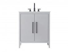  VF29330GR - 30 Inch Single Bathroom Vanity In Grey