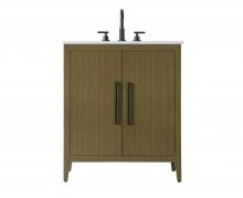  VF29330MCB - 30 Inch Single Bathroom Vanity In Chestnut Brown