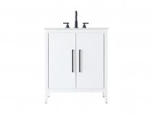  VF29330WH - 30 Inch Single Bathroom Vanity In White