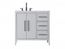  VF29336GR - 36 Inch Single Bathroom Vanity In Grey