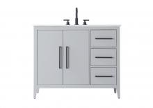  VF29342GR - 42 Inch Single Bathroom Vanity In Grey