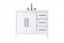  VF29342WH - 42 Inch Single Bathroom Vanity In White