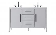  VF29354DGR - 54 Inch Double Bathroom Vanity In Grey