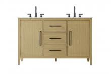  VF29354DMHB - 54 Inch Double Bathroom Vanity In Honey Brown