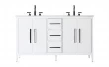  VF29360DWH - 60 Inch Double Bathroom Vanity In White