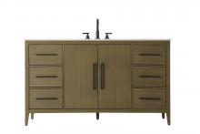  VF29360MCB - 60 Inch Single Bathroom Vanity In Chestnut Brown