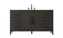  VF29360MMB - 60 Inch Single Bathroom Vanity In Mocha Brown