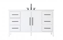  VF29360WH - 60 Inch Single Bathroom Vanity In White