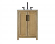  VF29524LO - 24 Inch Single Bathroom Vanity In Linen Oak