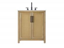  VF29530LO - 30 Inch Single Bathroom Vanity In Linen Oak